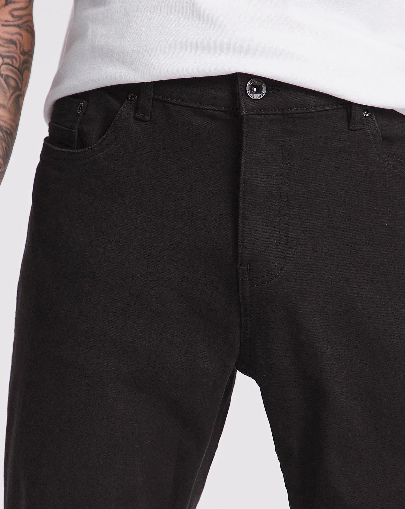 Black Loose Fit Stretch Jeans 2 Black Loose Fit Stretch Jeans - Image 2