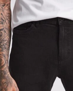 Black Slim Fit Stretch Jeans -Jacamo Shop w08mw432730w