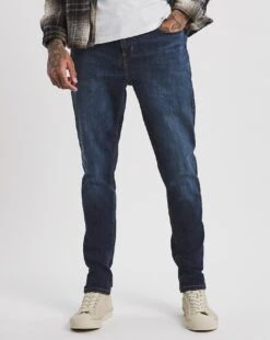 Premium Hemp Darkwash Tapered Fit Jean 12 Premium Hemp Darkwash Tapered Fit Jean -Jacamo Shop w08np501763w