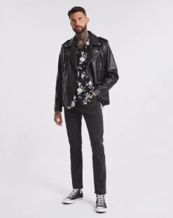 Black Wash Skinny Fit Stretch Jeans -Jacamo Shop w08np748758w