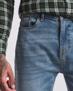 Light Stonewash Bootcut Stretch Jeans -Jacamo Shop w08np752758w