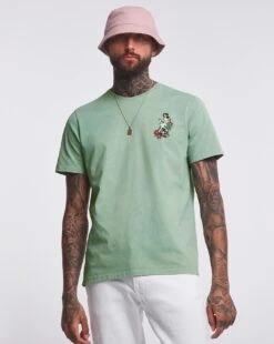 Acid Wash Graphic T-shirt Long -Jacamo Shop w08oc075778w