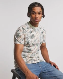 All Over Print T-shirt Long -Jacamo Shop w08sw146748w