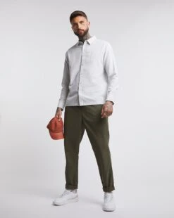 Long Sleeve Linen Shirt -Jacamo Shop w08wv494749w