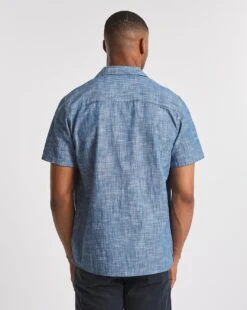 Short Sleeve Chambray Collar Shirt -Jacamo Shop w08wv545743w