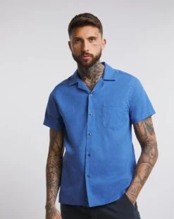 Linen Revere Collar Shirt