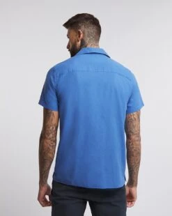 Linen Revere Collar Shirt -Jacamo Shop w08wv547749w