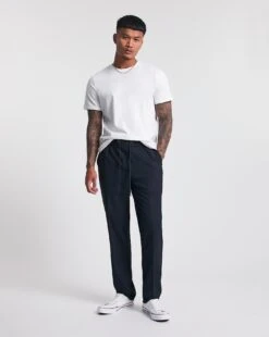 Navy Elasticated Jogger Trouser