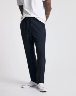 Navy Elasticated Jogger Trouser -Jacamo Shop w08yy413751w