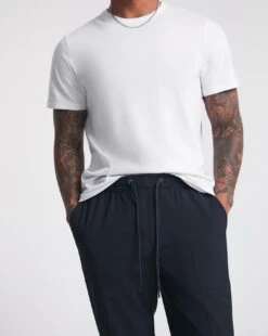 Navy Elasticated Jogger Trouser -Jacamo Shop w08yy413752w