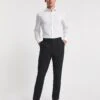 Black Tapered Pleat Front Trouser