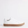 White Gum Sole Trainer Wide Fit