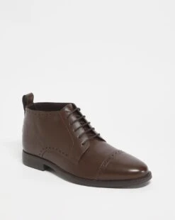 Leather Look Formal Chukka Boot Wide -Jacamo Shop x01ye990748s