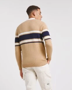 Long Sleeve Rugby Knit Polo -Jacamo Shop x08ak516741w