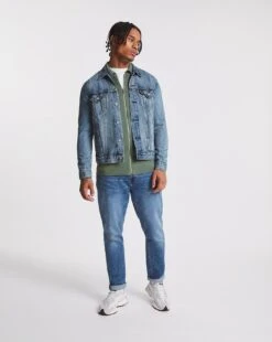 Green Cotton Knitted Zip Through Shirt -Jacamo Shop x08ak675771w