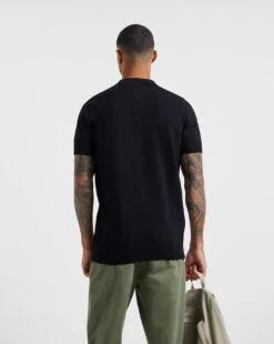 Button Through Vertical Stripe Polo -Jacamo Shop x08al254708w