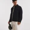 Navy Jersey Twill Shacket