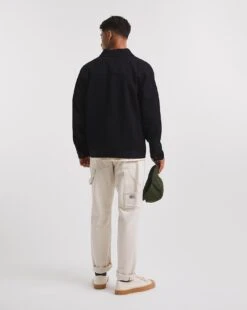 Navy Jersey Twill Shacket -Jacamo Shop x08bb059728w