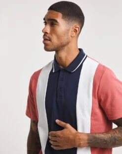 Vertical Colour Block Polo -Jacamo Shop x08cr344761w