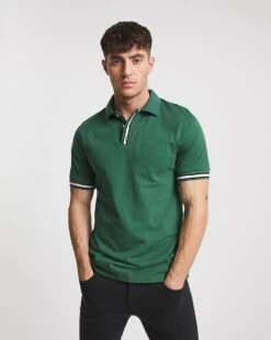 Tipped Jersey Polo Long