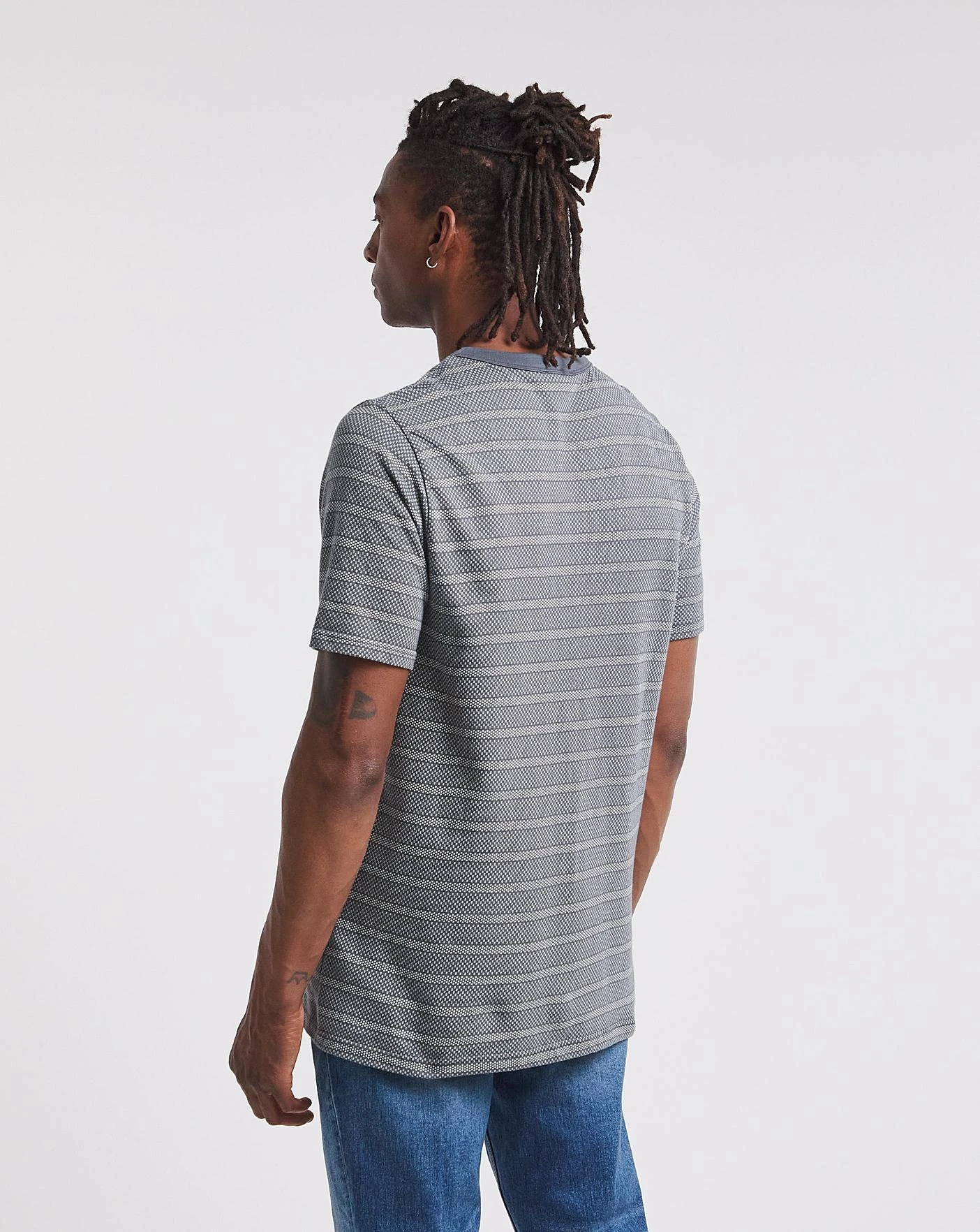 Jacquard Stripe T-Shirt Long 2 Jacquard Stripe T-Shirt Long - Image 2