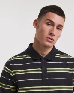 L/S Heavyweight Stripe Polo Long -Jacamo Shop x08hi295749w