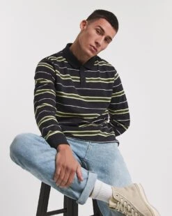 L/S Heavyweight Stripe Polo Long