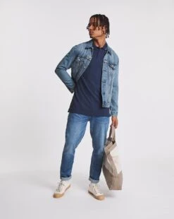 Pique Tipped Polo Reg -Jacamo Shop x08mo785706w