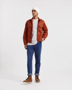 Rust Zip Shacket