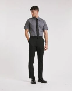 Grey Short Sleeve Formal Shirt Long -Jacamo Shop x08mw025737w