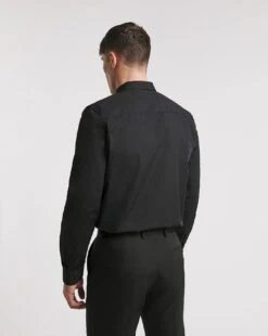 Black Long Sleeve Formal Shirt Long -Jacamo Shop x08mw612736w