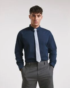 Navy Long Sleeve Formal Shirt Reg -Jacamo Shop x08mw617738w