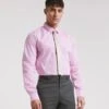 Pink Long Sleeve Formal Shirt Long