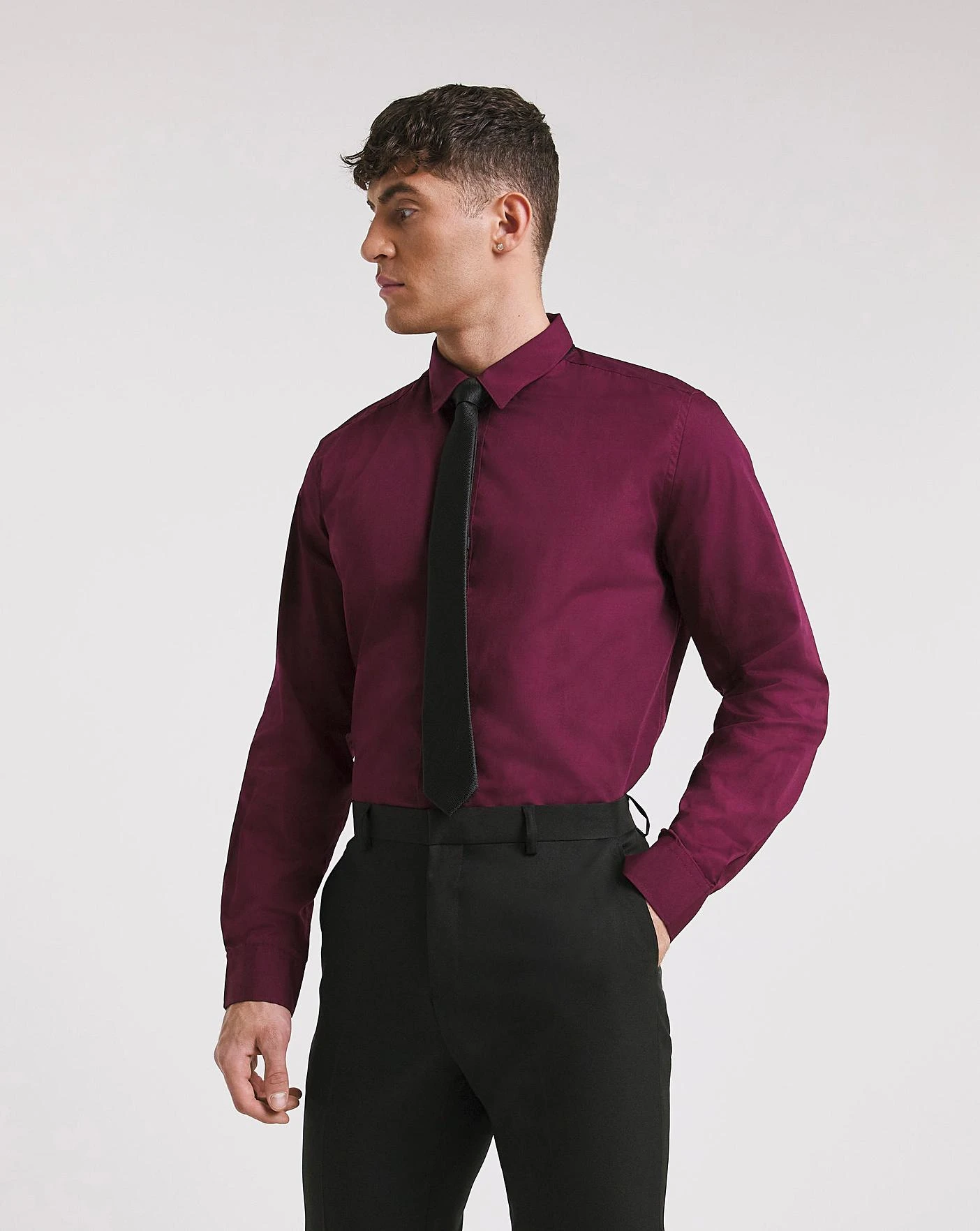 Wine Long Sleeve Formal Shirt Reg 1 Wine Long Sleeve Formal Shirt Reg