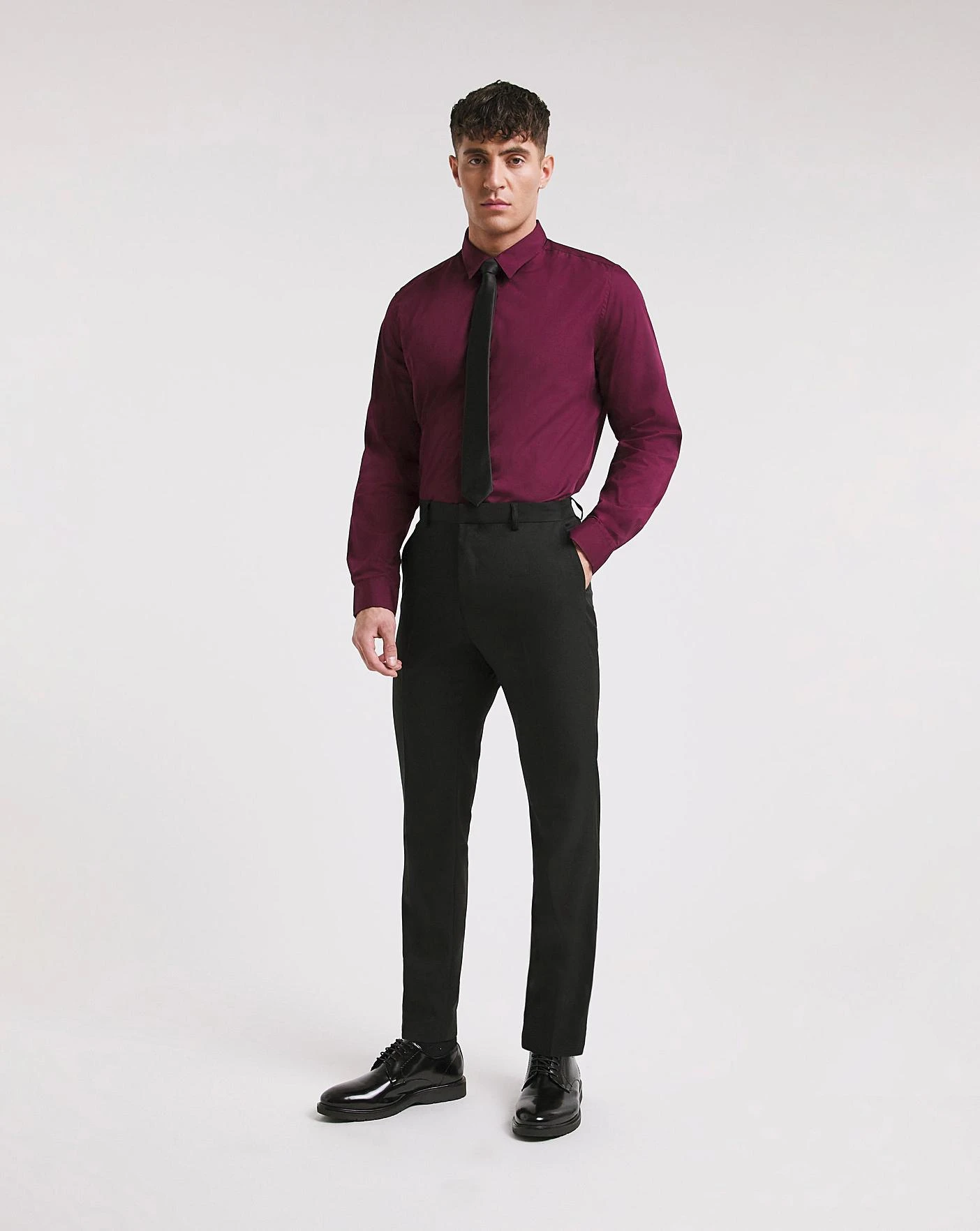 Wine Long Sleeve Formal Shirt Reg 3 Wine Long Sleeve Formal Shirt Reg - Image 3
