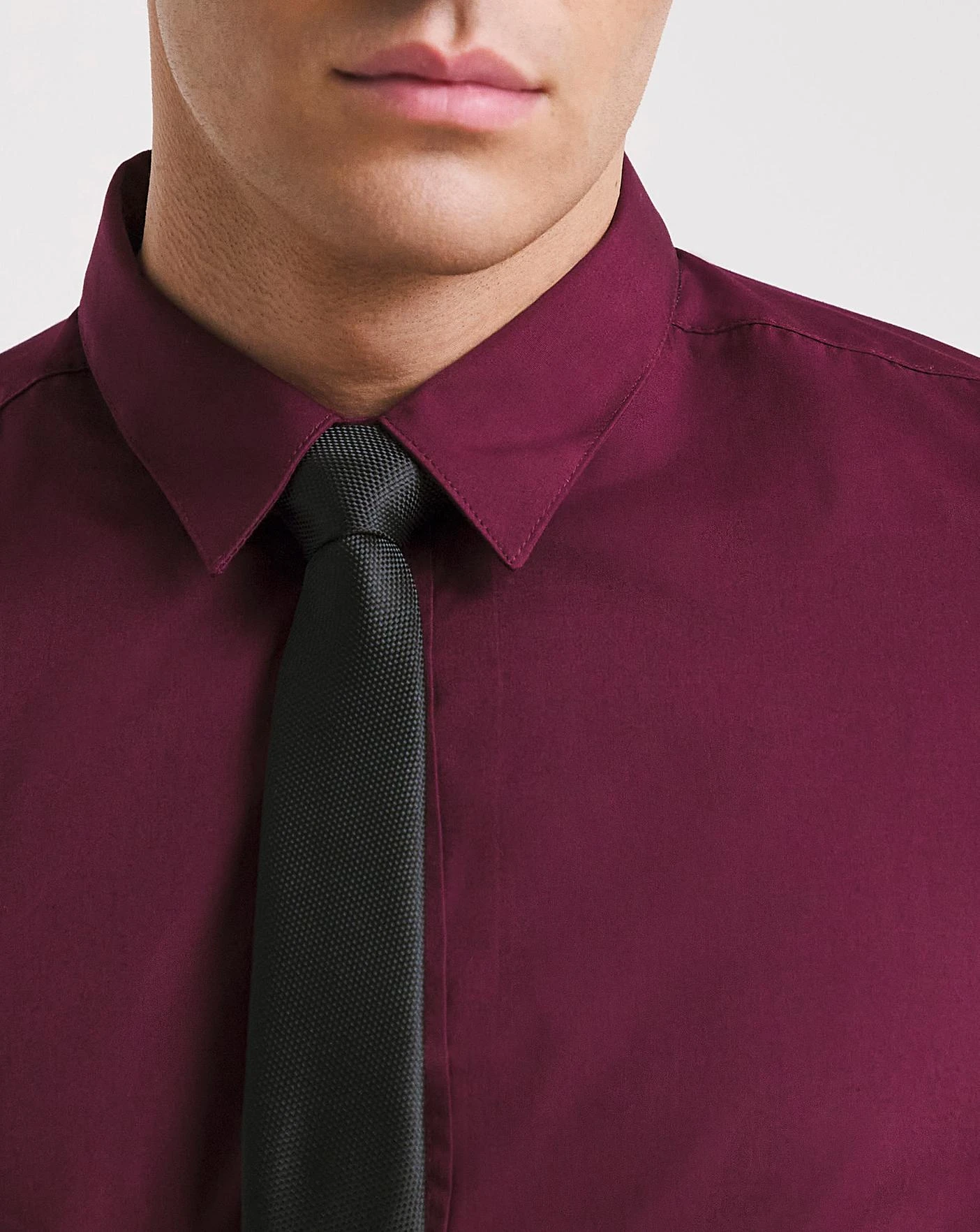 Wine Long Sleeve Formal Shirt Reg 4 Wine Long Sleeve Formal Shirt Reg - Image 4