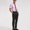 Pink Short Sleeve Formal Shirt Long
