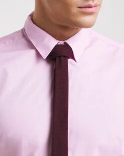 Pink Short Sleeve Formal Shirt Long -Jacamo Shop x08mw647737w