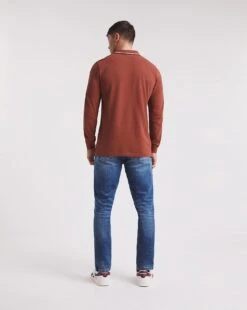 2 Pack Long Sleeve Tipped Polo Long -Jacamo Shop x08oc762731w