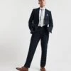 Tonal Tartan Check Suit Trousers
