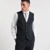 Navy Donegal Tweed Waistcoat