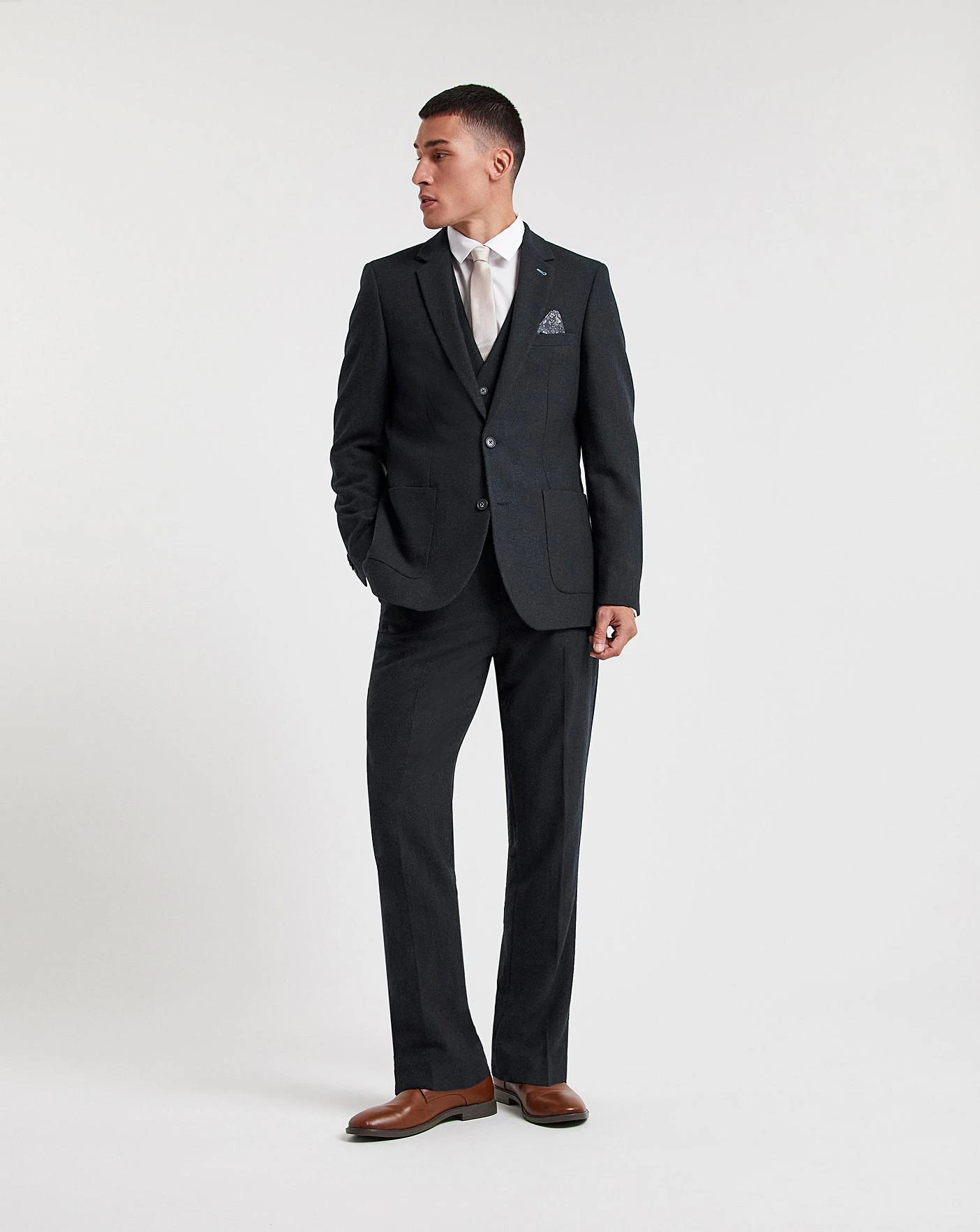 Navy Donegal Tweed Waistcoat 3 Navy Donegal Tweed Waistcoat - Image 3