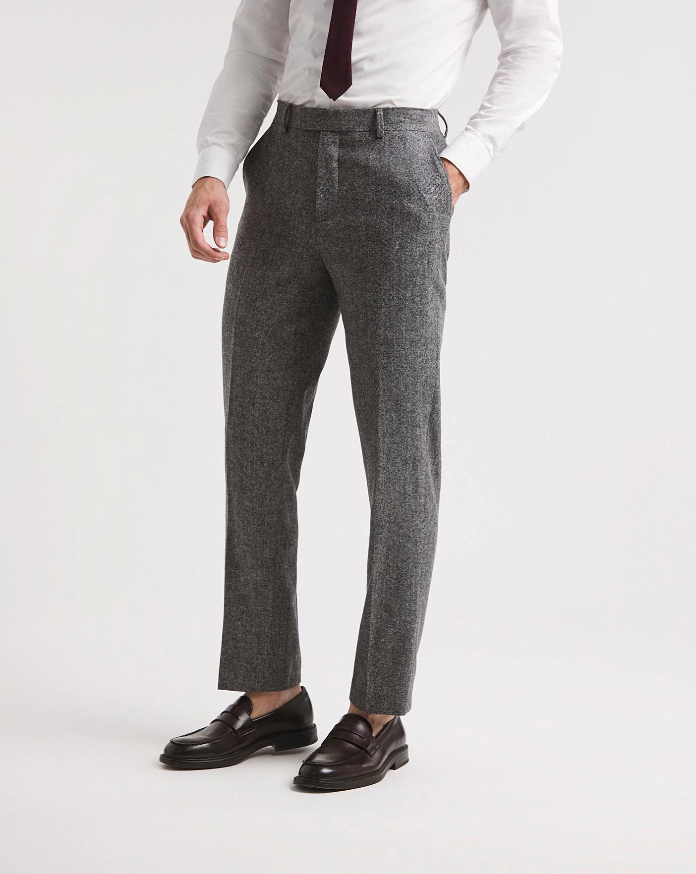 Charcoal Donegal Tweed Suit Trouser 5 Charcoal Donegal Tweed Suit Trouser - Image 5