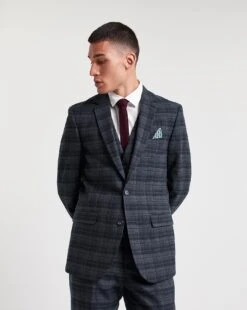 Warm Handle Check Suit Jacket