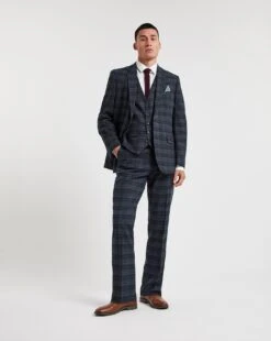 Warm Handle Check Suit Trouser