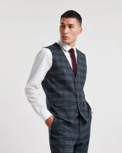 Warm Handle Check Waistcoat