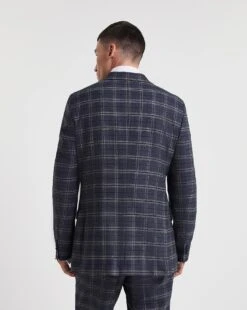Textured Window Pane Check Suit Jacket -Jacamo Shop x08pn381504w