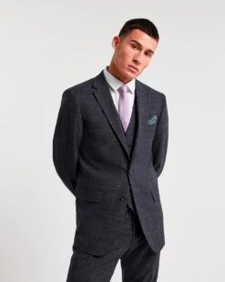 Semi Plain Textured Suit Jacket