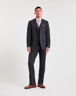 Semi Plain Textured Suit Trouser