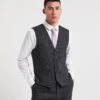 Semi Plain Textured Waistcoat